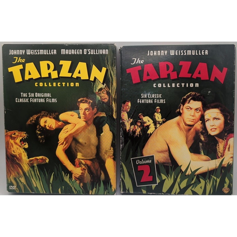 Warner Bros Tarzan Collection DVD Set Vol 1 & 2 Johnny Weissmuller 12 Film Set